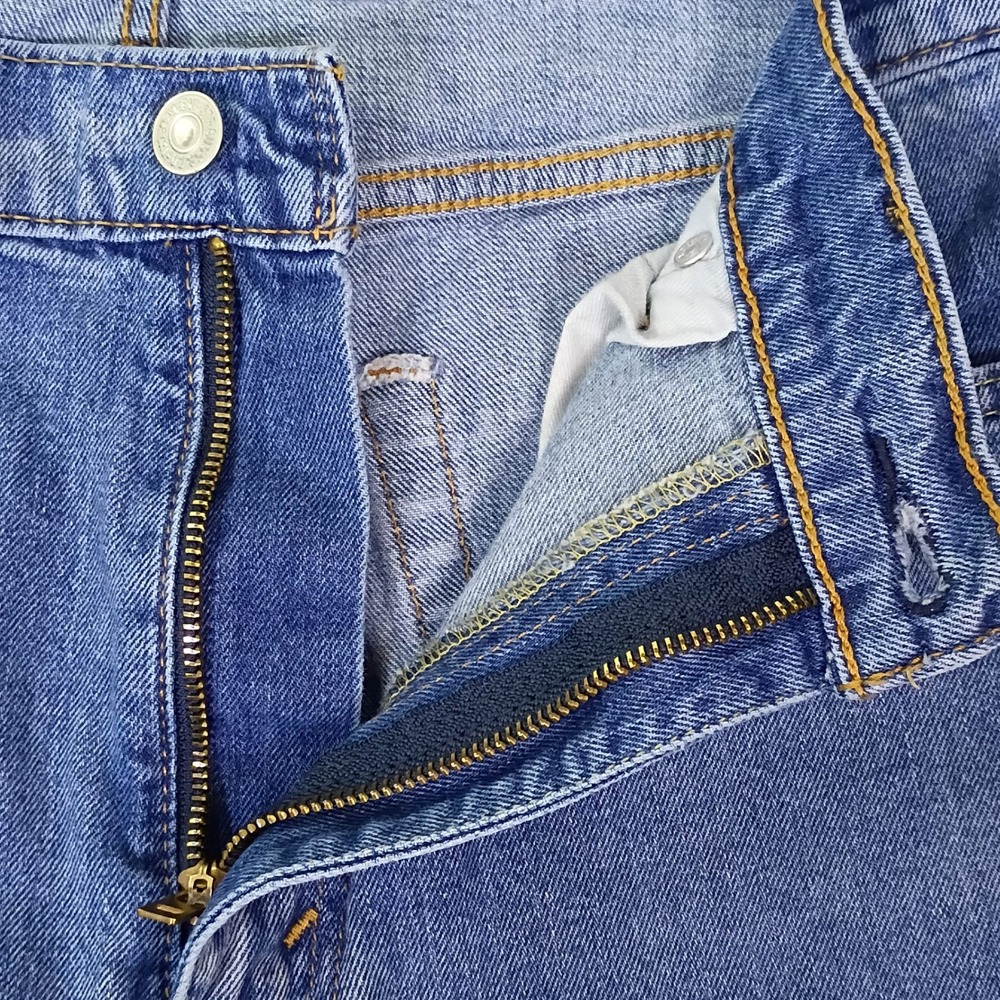 Levis 505 Mens 36x30 Blue Denim Jeans Straight Fit - Picture 7 of 14